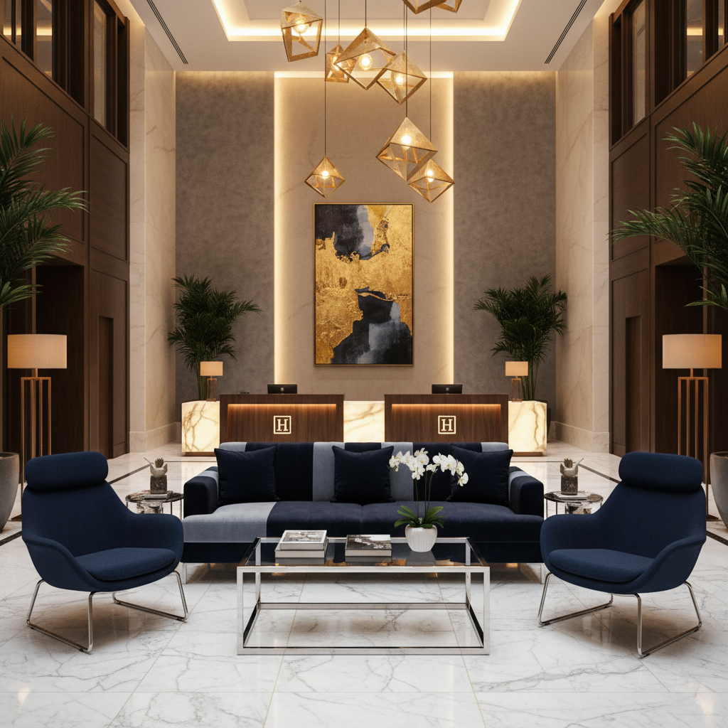 Pearisburg Navy Upholstered Sofa | Architectural Fabrics