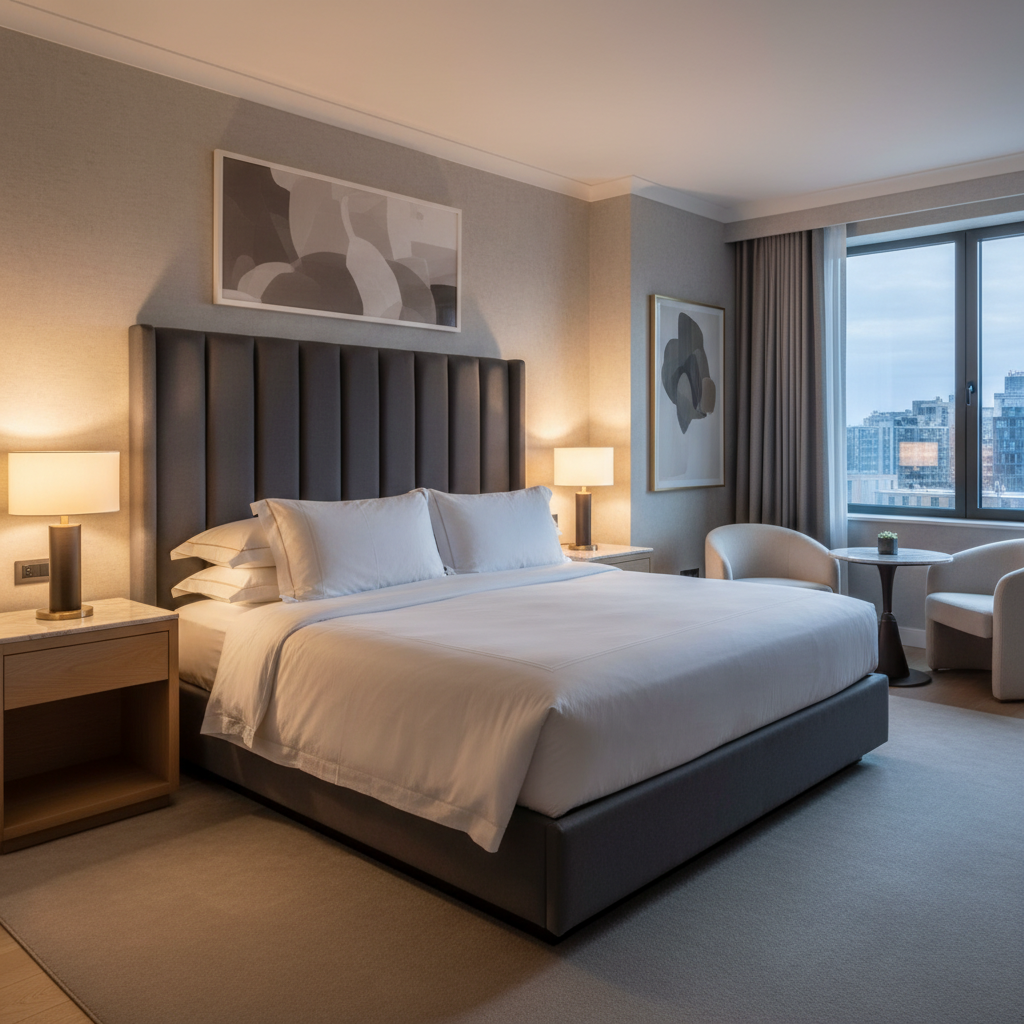 Clarksville Shale Upholstered Headboard | Architectural Fabrics