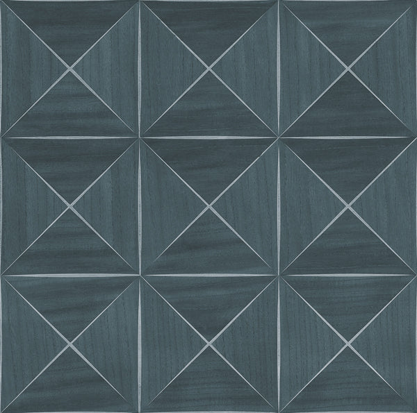 Cold Spring Harbor-Slate Wood Veneer Wallcovering | Phillipe Romano