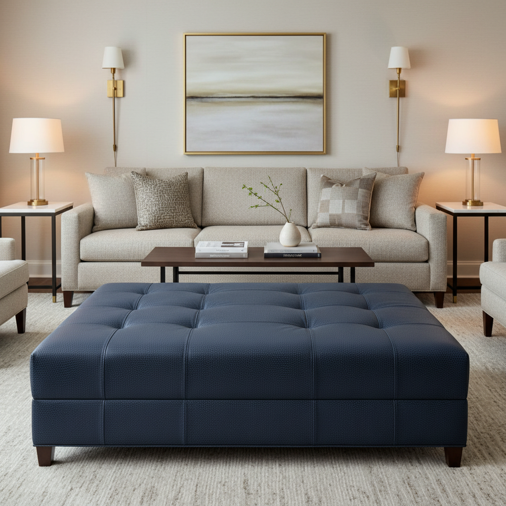Snake Cay - Marine Upholstered Ottoman | Architectural Fabrics