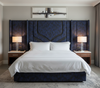 BARRYMORE - Midnight Indigo Decorative Sheer Upholstered Headboard | Architectural Fabrics
