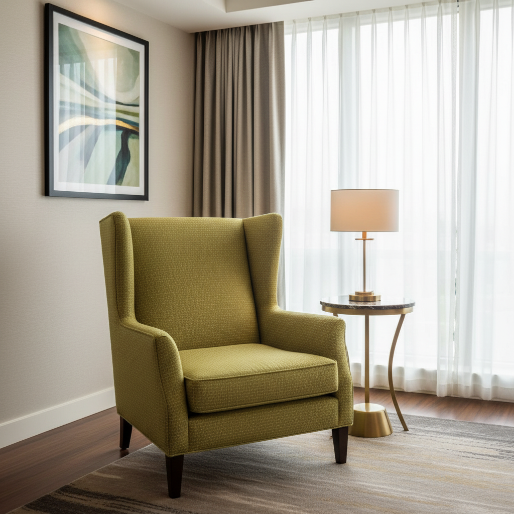 Tropical Trellis - Aloe Upholstered Chair | Architectural Fabrics