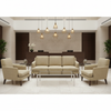 Woven Chevron Texture Oatmeal Beige Upholstered Sofa | Architectural Fabrics