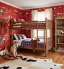 The Original Yeeha 1950's Cowboy - Red Baron Mid-Century Modern | Architectural Wallcoverings - Boys Bedroom Room Setting