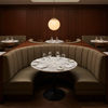 Woven Linen Texture Olive Bronze Upholstered Banquette | Architectural Fabrics