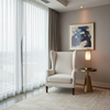 Ultrasuede  Polar White White Upholstered Chair | Ultrasuede Upholstery