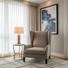 Woven Linen Texture Silver Taupe Upholstered Chair | Architectural Fabrics