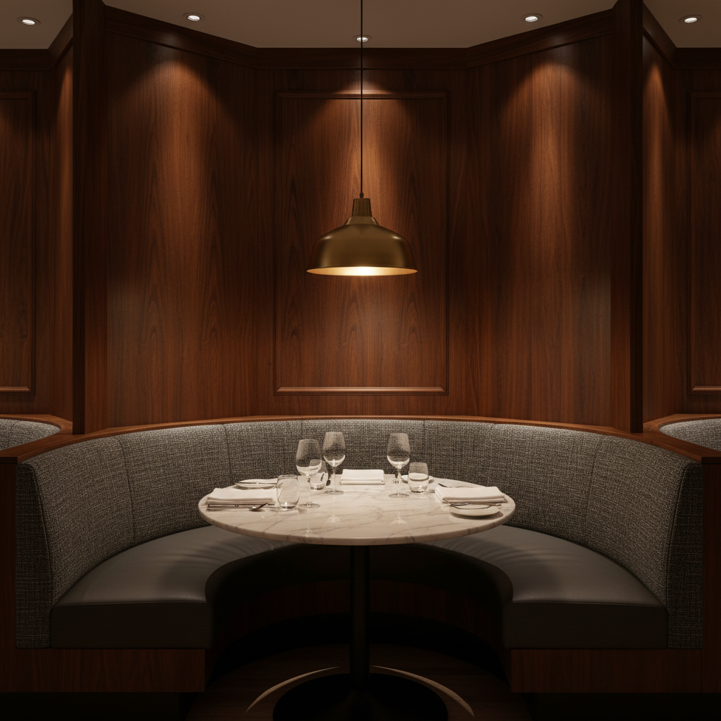 Rattan Bay - Wolf Upholstered Banquette | Architectural Fabrics