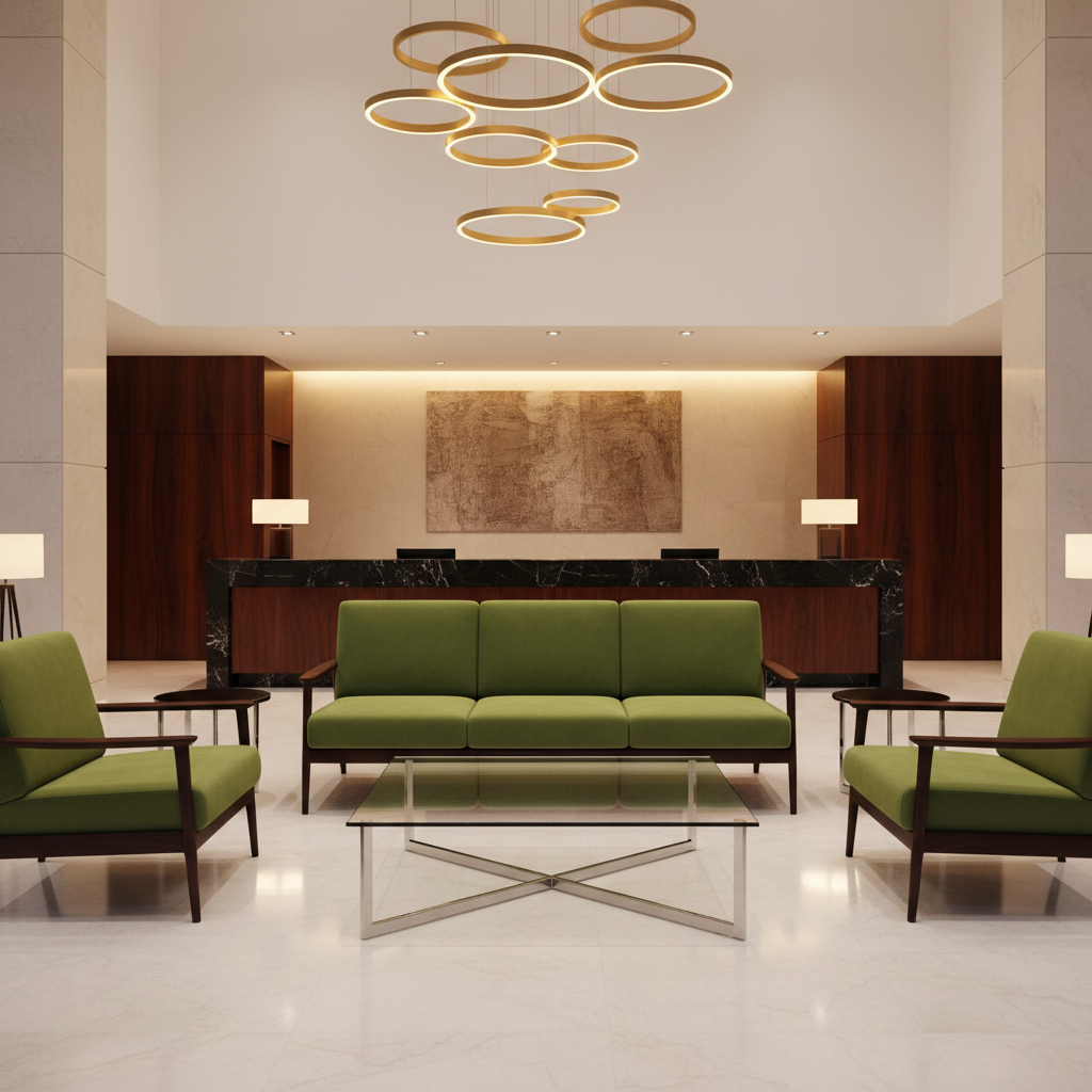 Ultrasuede  Shetland  Green Upholstered Sofa | Ultrasuede Upholstery