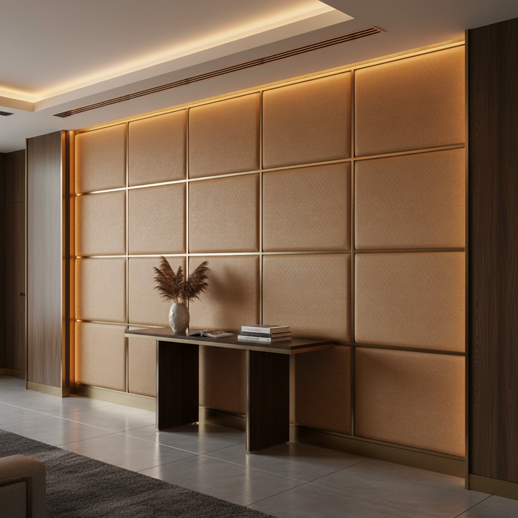 Pinnacle Rock - Camel Upholstered Wall Panel | Architectural Fabrics
