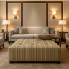 Vista Point - Ridge Upholstered Ottoman | Architectural Fabrics
