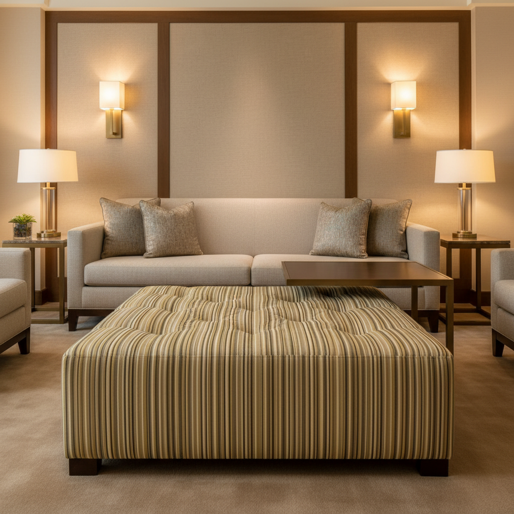 Vista Point - Ridge Upholstered Ottoman | Architectural Fabrics