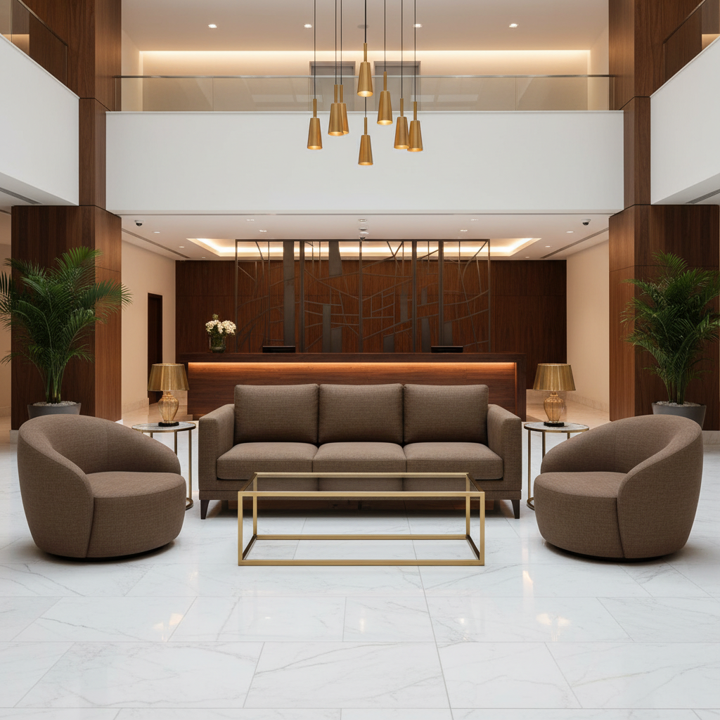 Tradewind Trace - Bark Upholstered Sofa | Architectural Fabrics