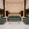 Storm Bay - Sea Green Upholstered Sofa | Architectural Fabrics