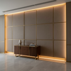 Smooth Matte Finish Soft Taupe Upholstered Wall Panel | Architectural Fabrics