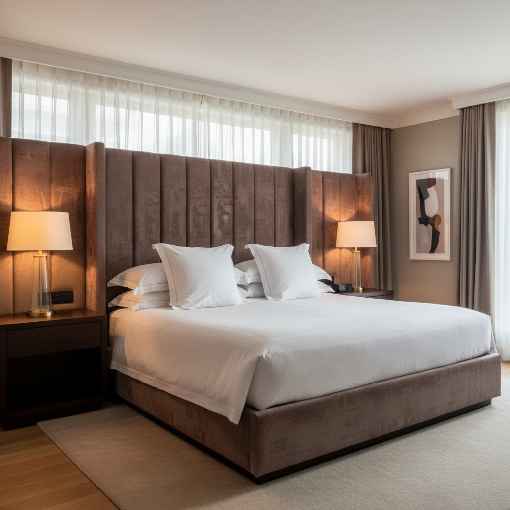 Turf Bay - Wine Upholstered Headboard | Architectural Fabrics