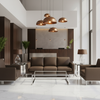 Algiers - Cocoa Bean Performance Vinyl Upholstered Sofa | Architectural Fabrics