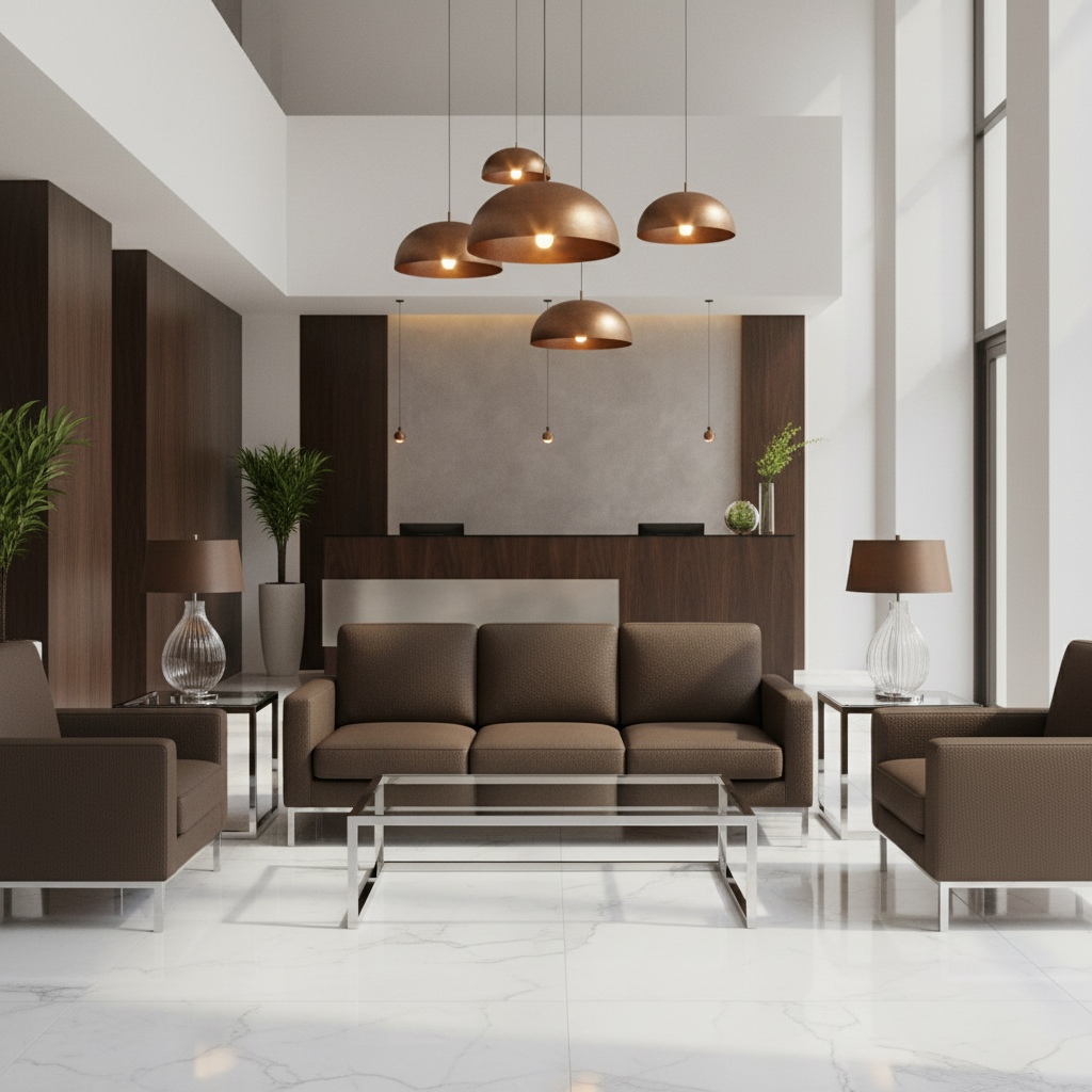 Algiers - Cocoa Bean Performance Vinyl Upholstered Sofa | Architectural Fabrics