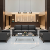 Fine Pebble Texture Dark Graphite Upholstered Sofa | Architectural Fabrics