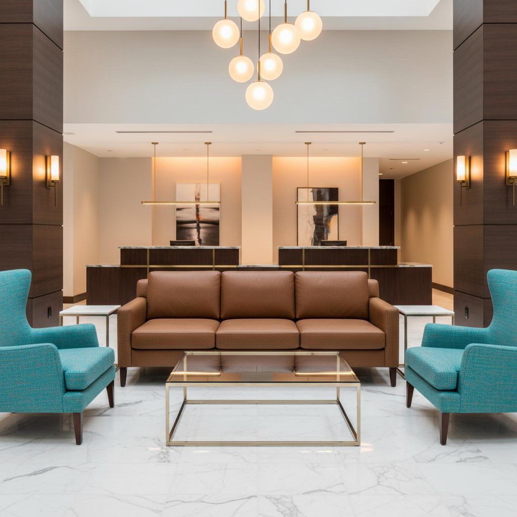 Turquoise Bay - Sunset Upholstered Sofa | Architectural Fabrics