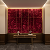 Crushed Velvet Texture Crimson Crush Upholstered Wall Panel | Architectural Fabrics