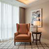 Smooth Matte Texture Ember Glow Upholstered Chair | Architectural Fabrics