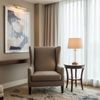 Smooth Pebble Grain Mushroom Taupe Upholstered Chair | Architectural Fabrics