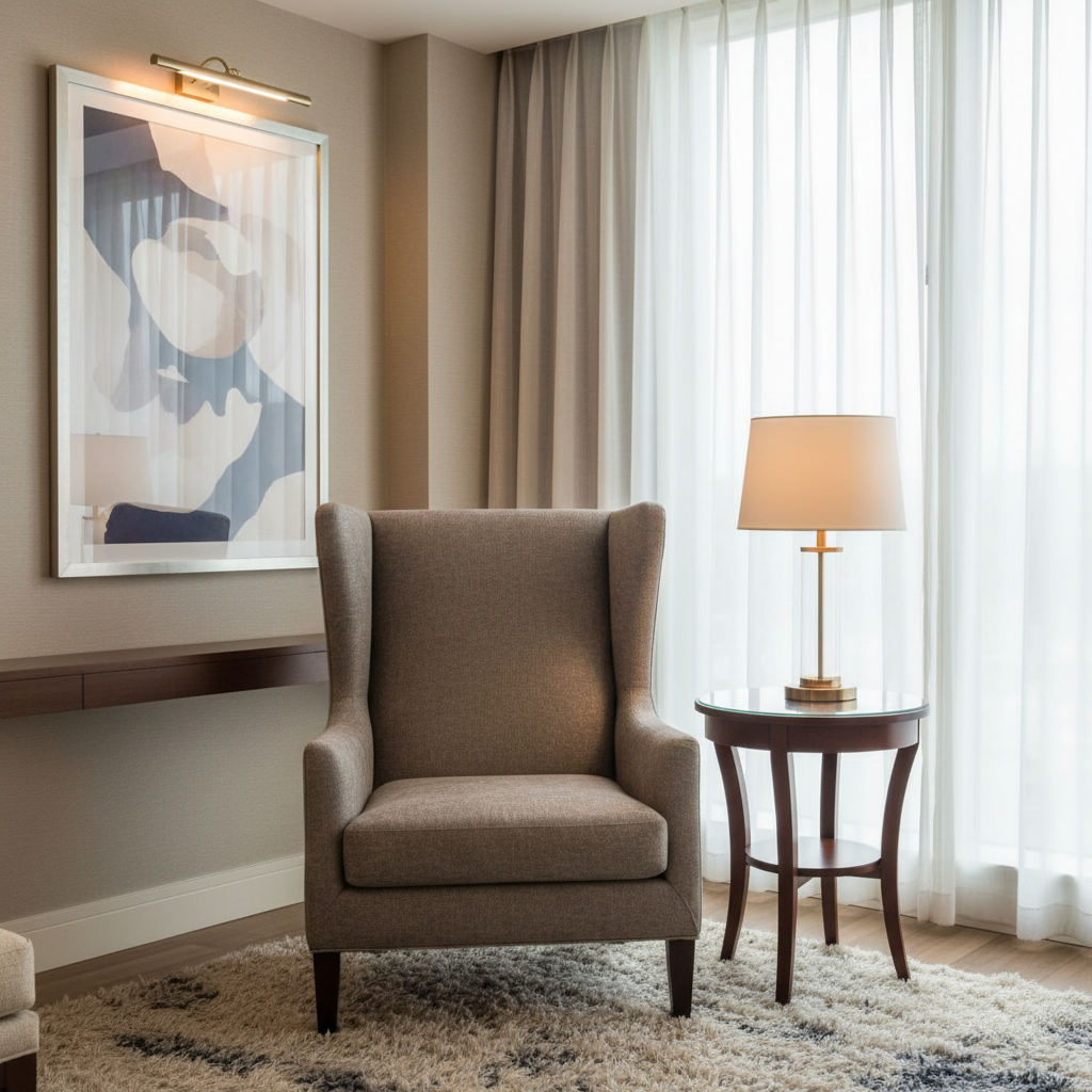 Smooth Pebble Grain Mushroom Taupe Upholstered Chair | Architectural Fabrics