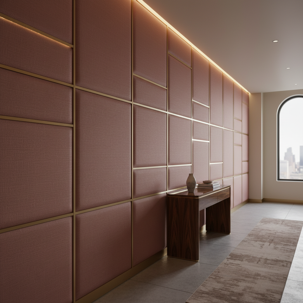 Savannah Bay - Crimson Upholstered Wall Panel | Architectural Fabrics