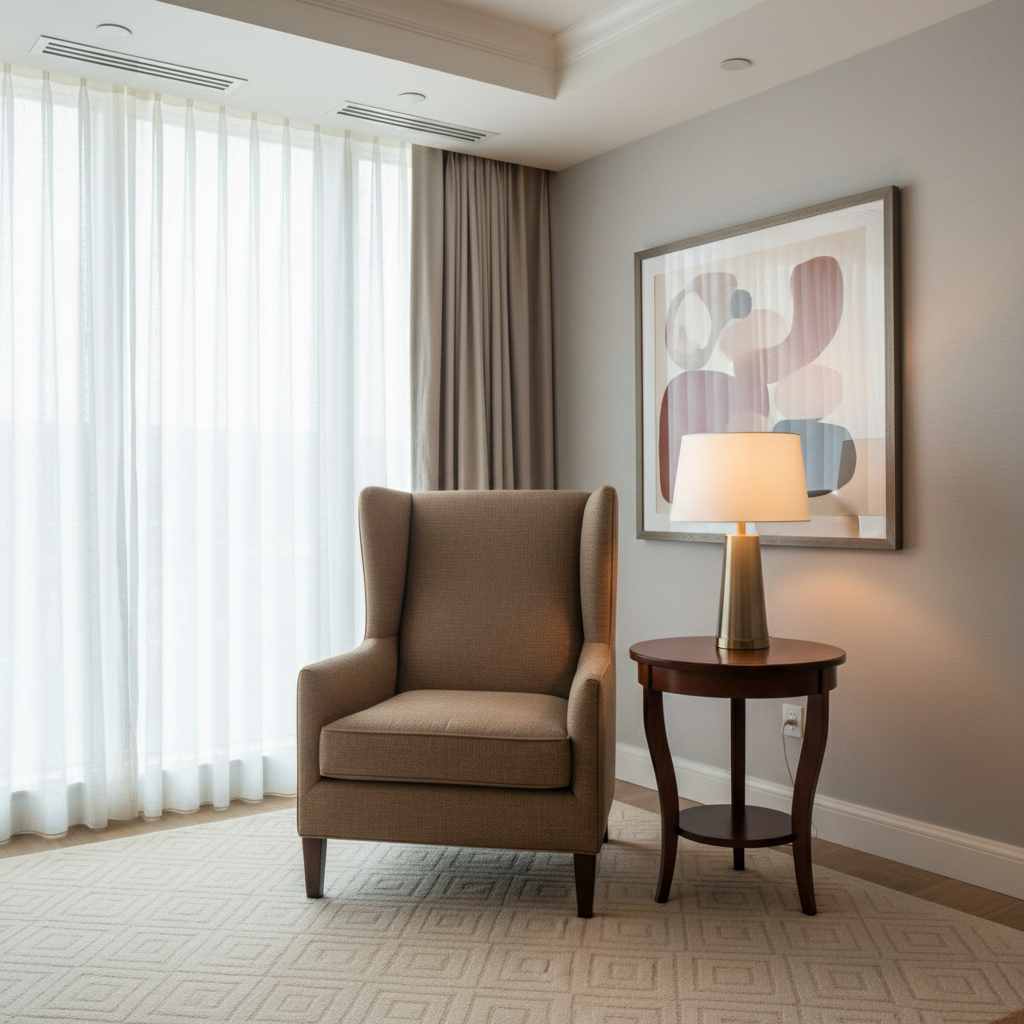 Linen Weave Texture Cocoa Bean Upholstered Chair | Architectural Fabrics