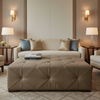 Soper Hole - Bark Upholstered Ottoman | Architectural Fabrics