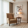 Acoustic - Bronze Chevron Performance Vinyl Upholstered Chair | Architectural Fabrics