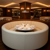 Algiers - Ivory Parchment Performance Vinyl Upholstered Banquette | Architectural Fabrics