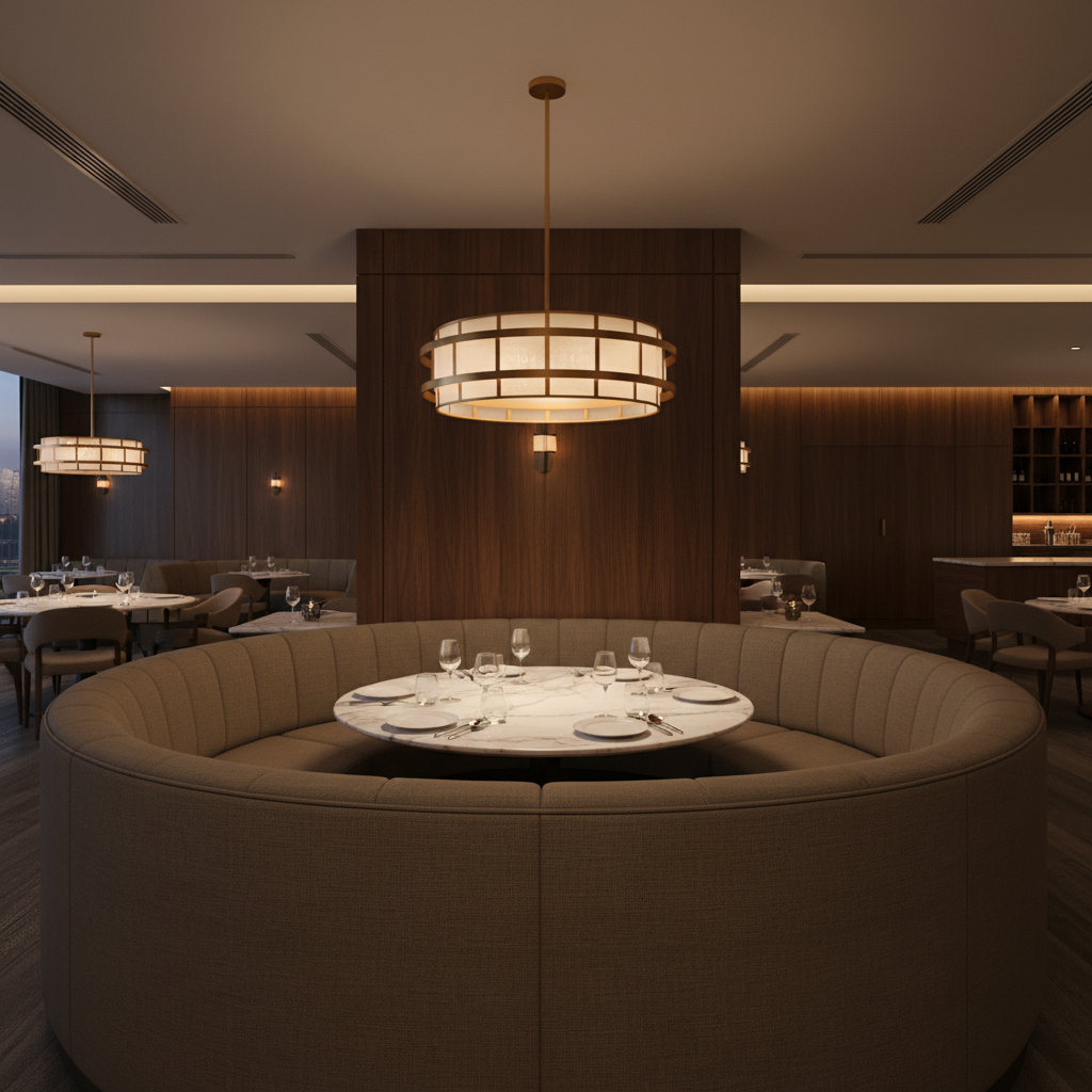 Aarden - Cocoa Bean Silicone Hybrid Upholstered Banquette | Architectural Fabrics