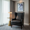 Embossed Reptile Scale Deep Charcoal Upholstered Chair | Architectural Fabrics