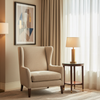 Aragon - Oatmeal Performance Vinyl Upholstered Chair | Architectural Fabrics