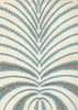 Palm Garden, Cadet Blue / Hazelnut on Light Tint