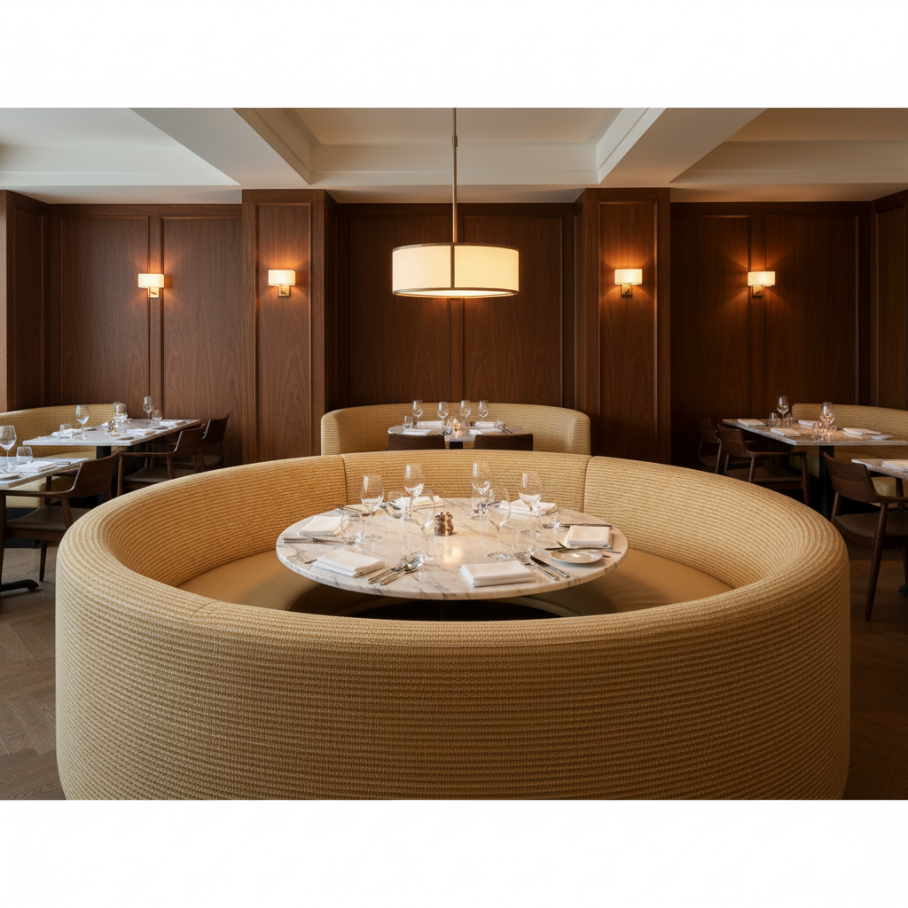 Trade Wind - Cashew Upholstered Banquette | Architectural Fabrics
