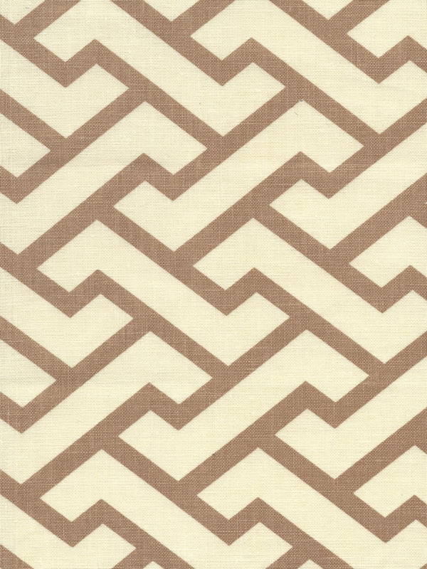 Aga Camel Ii on Tint Screen Printed - Off-White Fabric | China Seas