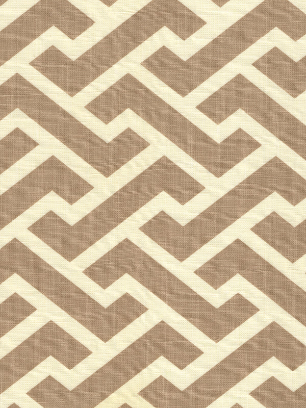 Aga Reverse Camel Ii on Tint Screen Printed - Off-White Fabric | China Seas