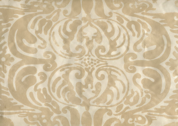 San Marco Camel on Old Ivory Silk Screen Printed Fabric | China Seas