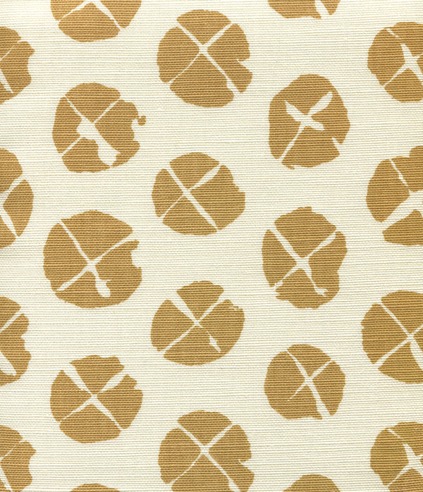 Obi Ii Camel on Tint Screen Printed - Off-White Fabric | China Seas
