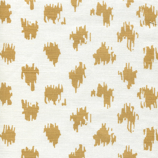 Zizi Spot Camel on White Screen Printed - Beige Fabric | China Seas