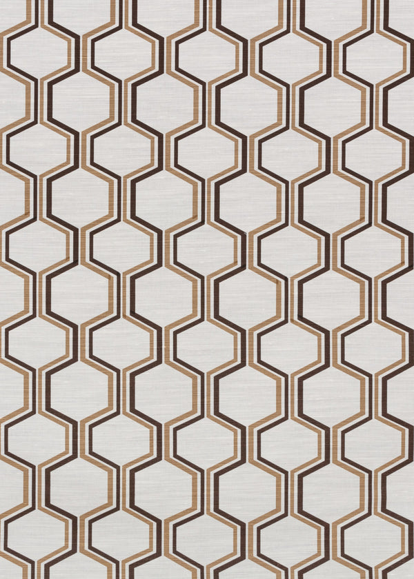 Camino, Camel/Brown on Light Tint Wallcoverings | Quadrille
