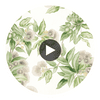 Camellia Garden Fabrics – Spring on White | Thibaut Circular Swatch | Thibaut