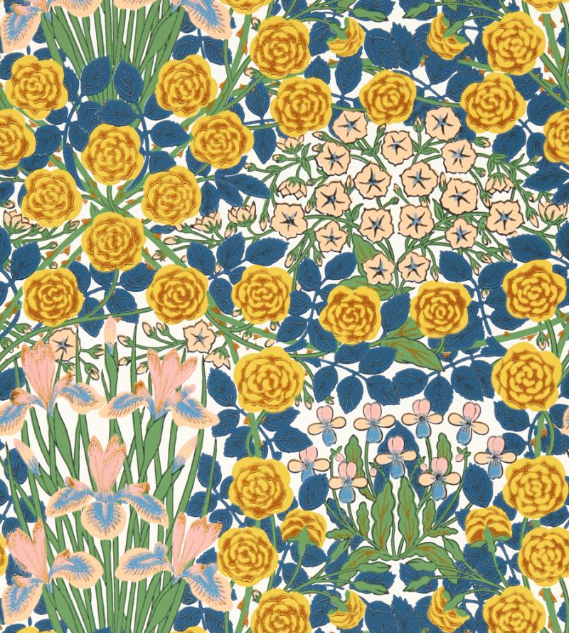 Campanula Wallpaper Garden Autumn | William Morris