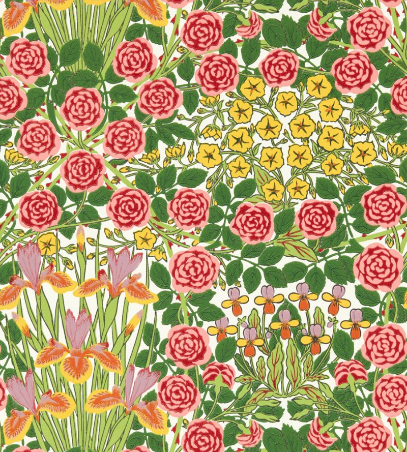 Campanula Wallpaper Sunburst  | William Morris