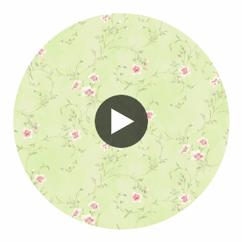 Capri Mint Floral Scroll Wallcovering Circular Swatch | LA Walls