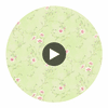 Capri Mint Floral Scroll Wallcovering Circular Swatch | LA Walls