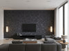 Caron Tabac Wallcovering - living room room setting